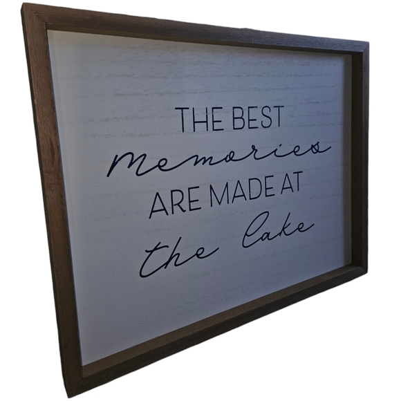 Nielsen Bainbridge Group "The Best Memories Are Made At The Lake" Wooden Picture - Picture 3 of 4